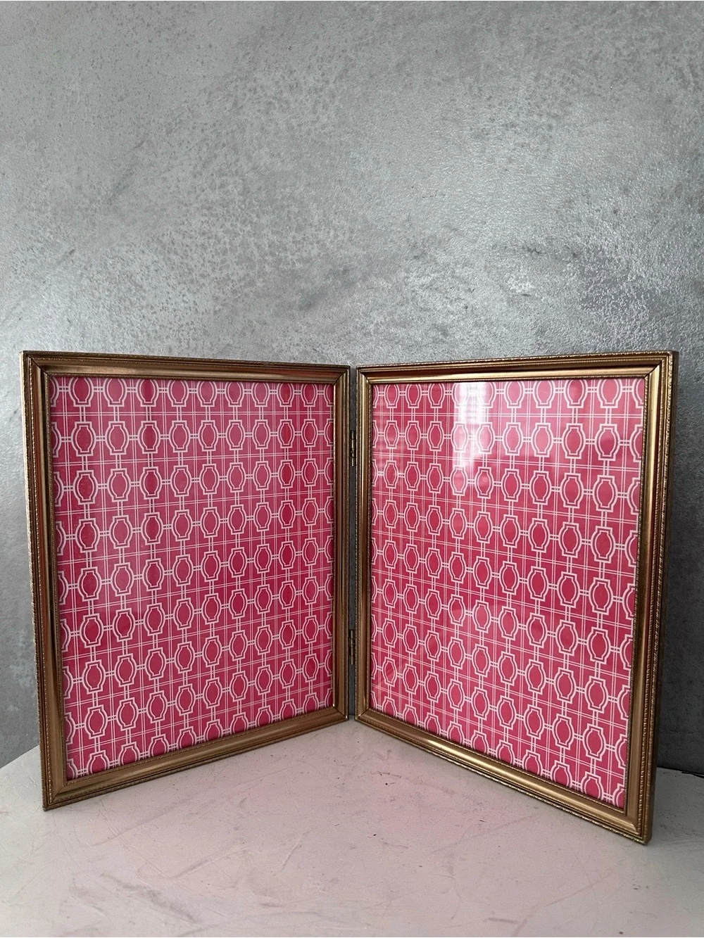Vintage ORNATE DANISH Bi-Fold Picture Frame 8